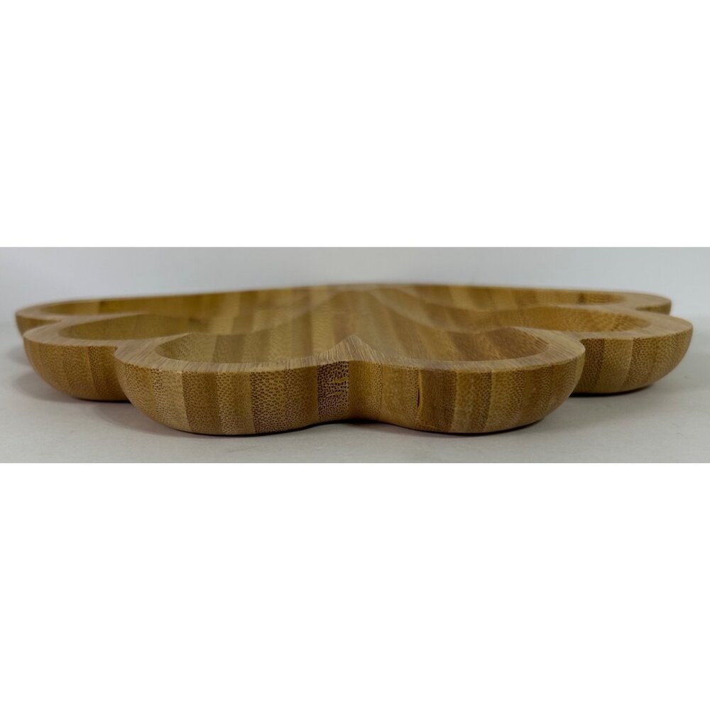 Beachly Bamboo Bombshell Shell Tray Charcuterie Trinket Dish Beach Ocean Party - Picture 6 of 9